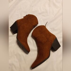 Brown Suede Ankle Boots